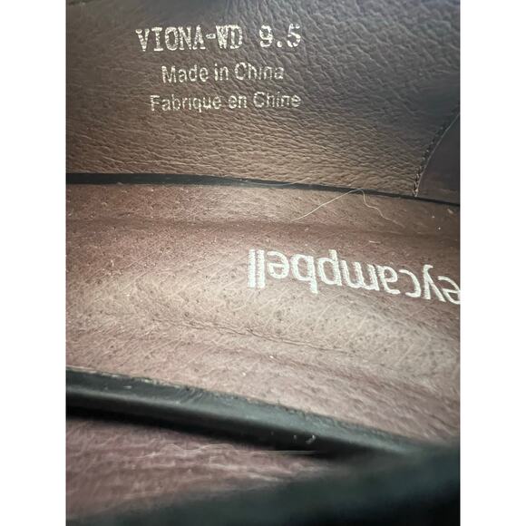 Jeffrey Campbell Black Suede Croc Viona Pointy Toe Round Sculpted Heel Shoes 9.5 - Picture 6 of 12